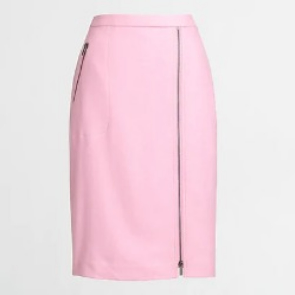 J. Crew Asymmetrical Zip Pencil Skirt in Wool